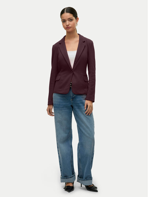 Vero Moda Vero Moda Marynarka Julia 10154123 Fioletowy Regular Fit
