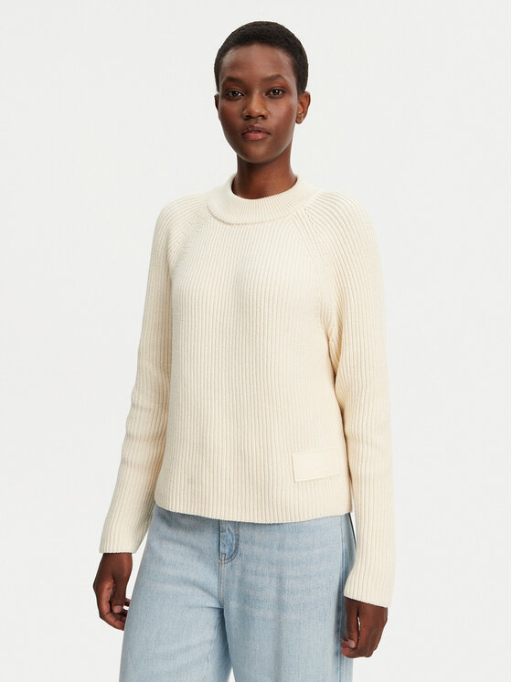 AMI Paris AMI Paris Sveter FKS024.KN0031 Écru Regular Fit