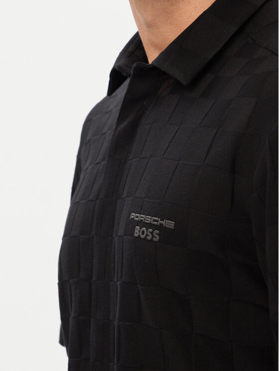 BOSS BOSS Polo särk Spirit70Jacq S 50560415 Must Regular Fit