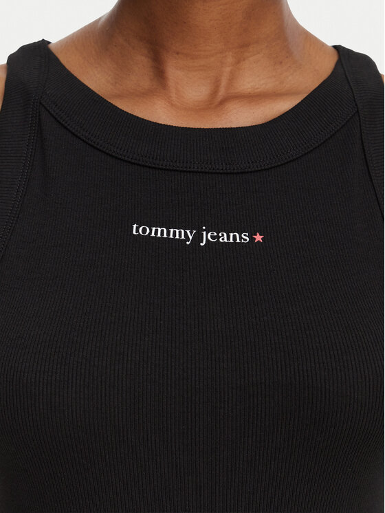 Tommy Jeans Tommy Jeans Top Ess Logo 1 DW0DW22806 Schwarz Slim Fit
