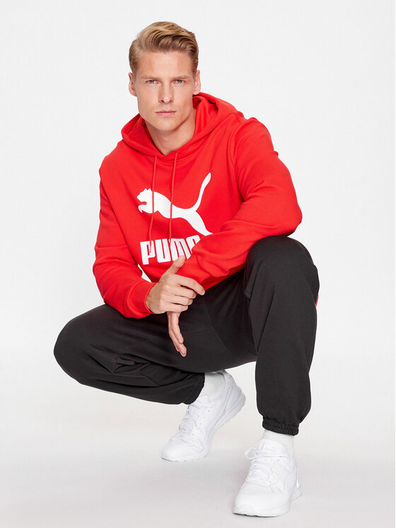 Puma Puma Pulóver Classics Logo 530084 Piros Regular Fit