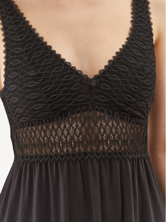 Triumph Triumph Nachthemd Aura Spotlight 10216543 Schwarz Regular Fit