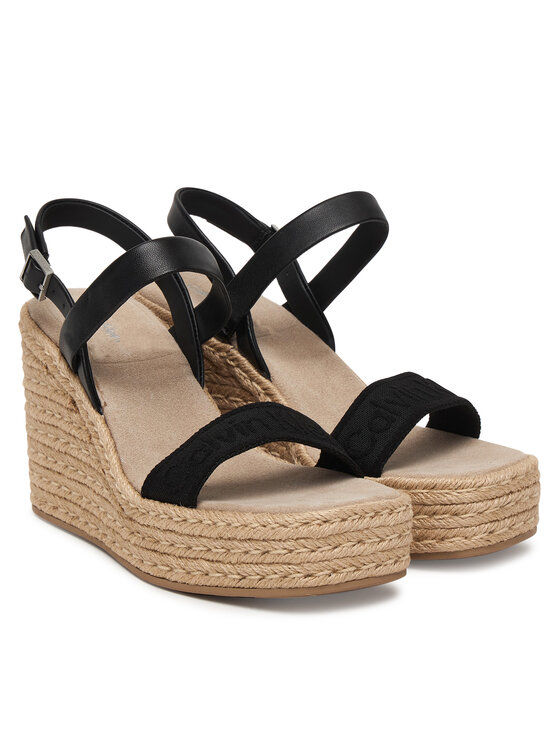 Calvin Klein Calvin Klein Espadrillas Wedge Espad 70 Webbing Lth HW0HW02901 Nero
