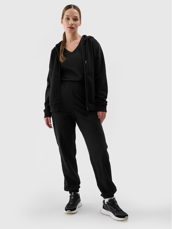 4F 4F Spodnie dresowe EASY WEAR Czarny Regular Fit