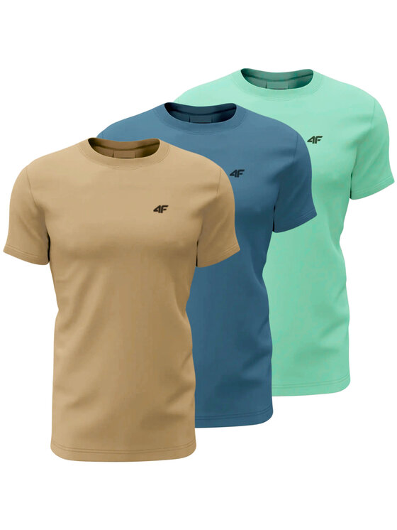 4F 4F Tričko 4FWSS25TTSHM3094-91S Farebná Regular Fit