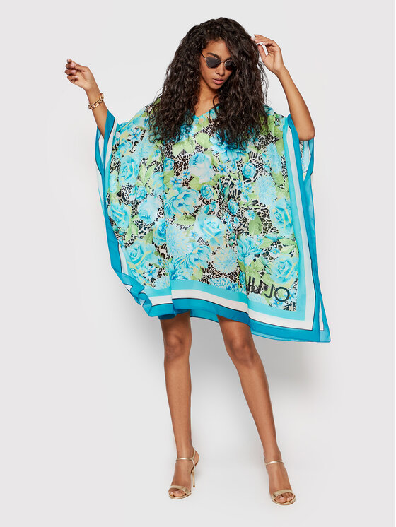 Liu Jo Beachwear Liu Jo Beachwear Poncho VA2022 T4902 Albastru Relaxed Fit