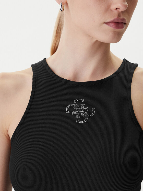 Guess Guess Top W6RP39 KD092 Crna Regular Fit