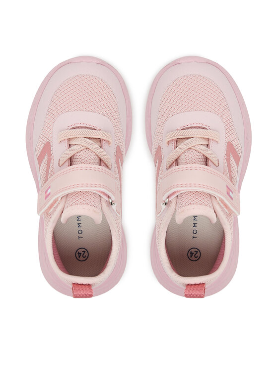 Tommy Hilfiger Tommy Hilfiger Сникърси Low Cut Lace-Up/Velcro Sneaker T1A9-33990-1843 M Розов
