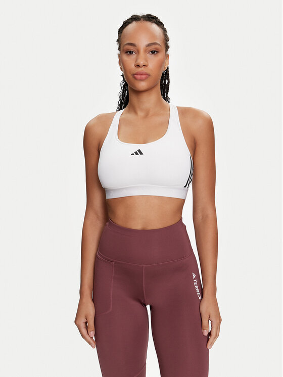 adidas adidas Спортен сутиен Powerreact Training IQ3352 Бял