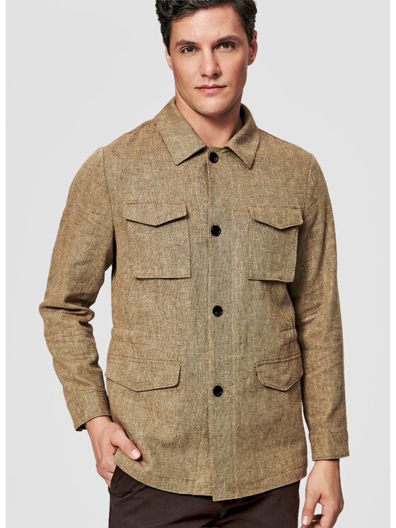 Pako Lorente Pako Lorente Kurtka przejściowa P26SF-3X-009 Beżowy Slim Fit