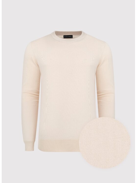 Pako Lorente Pako Lorente Sweter P25SF-2X-007 Beżowy Classic Fit