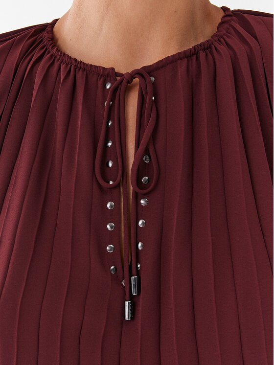 Liu Jo Liu Jo Vsakodnevna obleka MF3399 T0414 Bordo rdeča Relaxed Fit