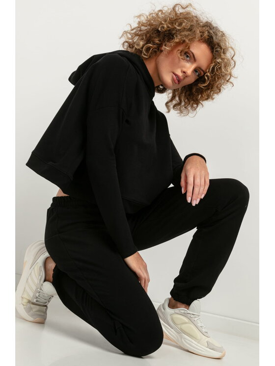 Tessita Tessita Spodnie dresowe T384 Czarny Straight Leg