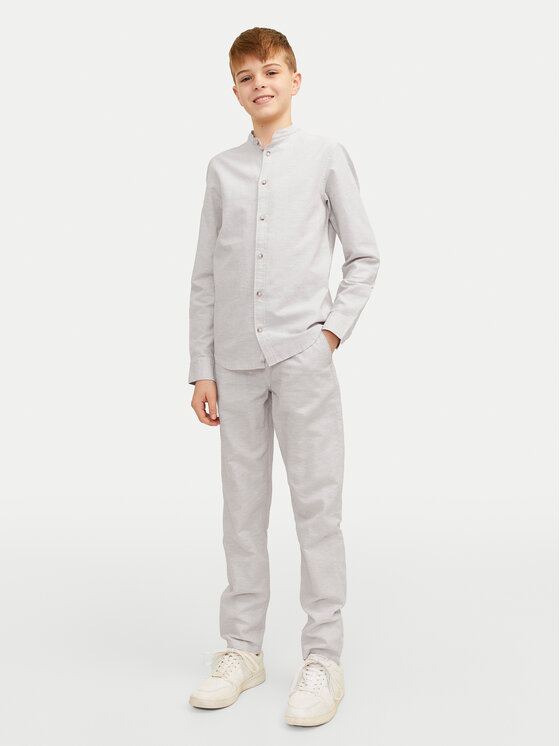 Jack & Jones Junior Jack & Jones Junior Medžiaginės kelnės 12248903 Pilka Relaxed Fit