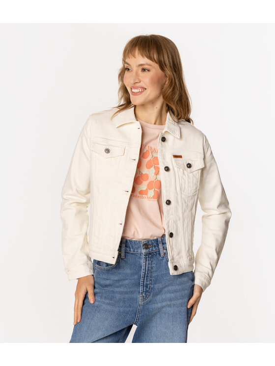 Lee Cooper Lee Cooper Kurtka jeansowa FABIA 4842 Biały Regular Fit