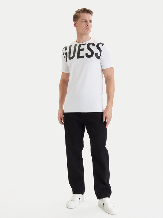 Guess Guess T-Shirt F6GI01 J1314 Biały Slim Fit