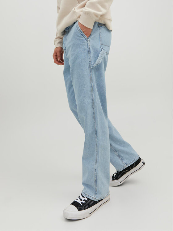Jack&Jones Džínsy Eddie 12229556 Modrá Loose Fit