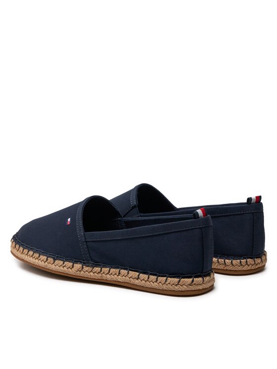 Tommy Hilfiger Tommy Hilfiger Espadrilles Basic Tommy Flat Espadrille FW0FW06497 Dunkelblau