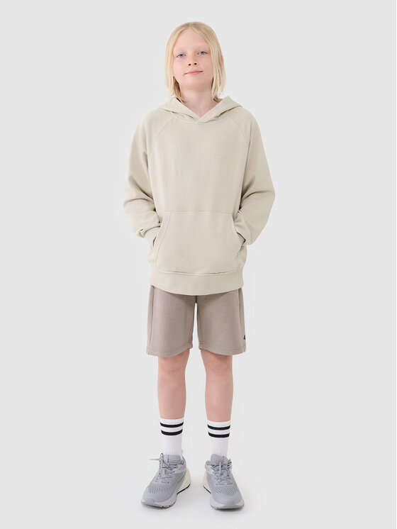 4F 4F Bluza BASIC+ Kremowy Oversize