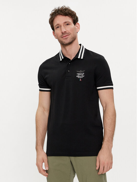 Aeronautica Militare Aeronautica Militare Поло 241PO1758P191 Чорний Regular Fit