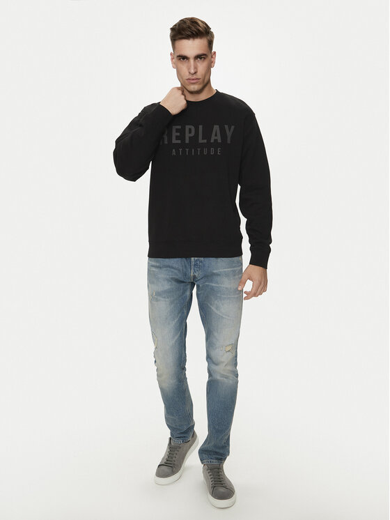 REPLAY Replay Суитшърт M6975 .000.21842 Черен Regular Fit
