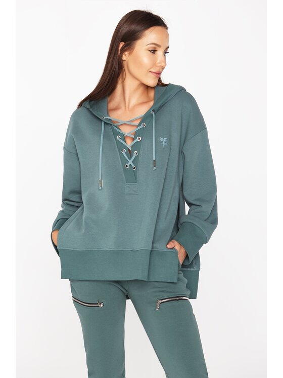 MANDRAGORA Felpa Marynarska Verde Relaxed Fit