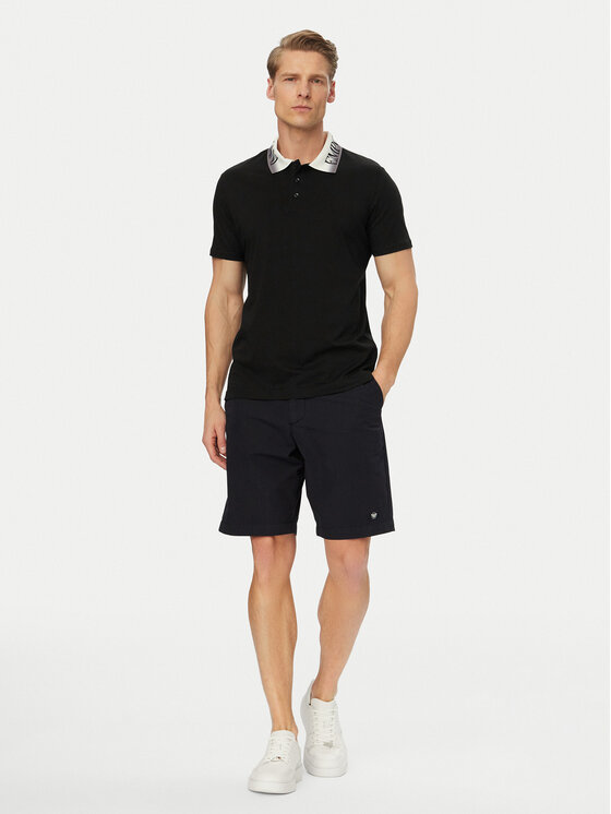 Emporio Armani Emporio Armani Polo EM000571 AF20432 UC001 Melns Regular Fit