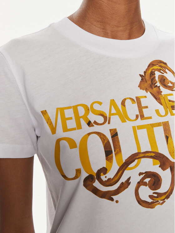 Versace Jeans Couture Versace Jeans Couture T-Shirt 76HAHG00 Λευκό Slim Fit