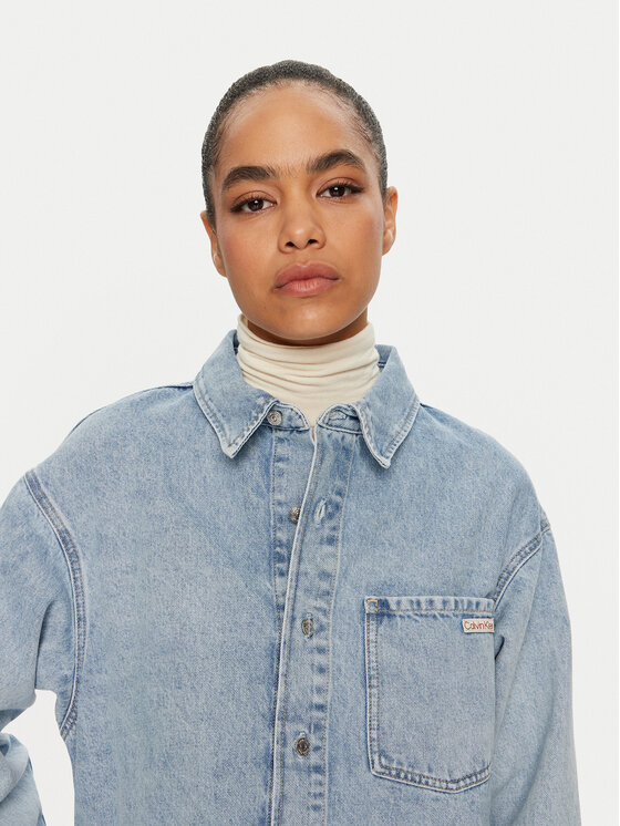 Calvin Klein Jeans Calvin Klein Jeans džínová košile J20J224049 Modrá Relaxed Fit