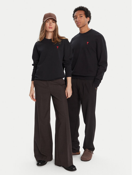 AMI PARIS AMI PARIS Світшот BFUSW035.730 Чорний Regular Fit