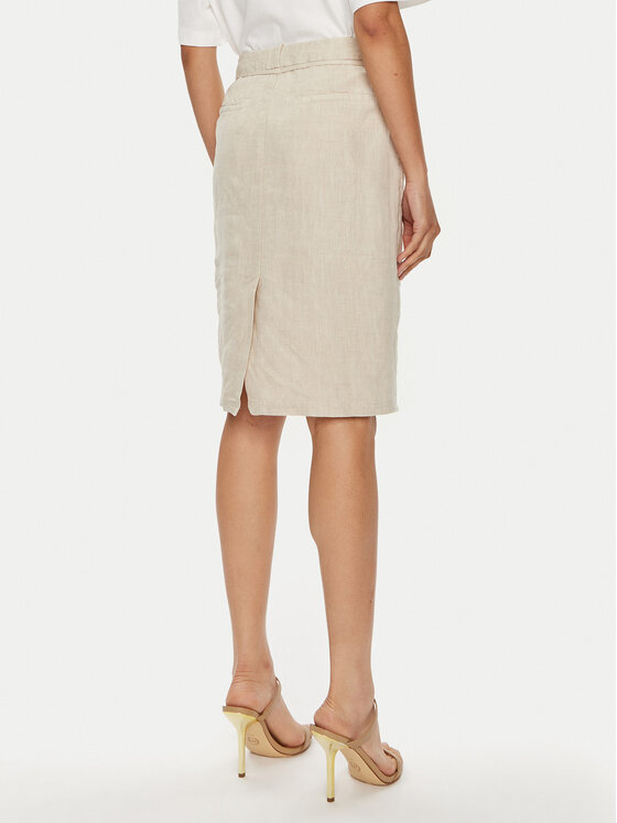 TATUUM Tatuum Midi sukně Szami T2309.173 Béžová Slim Fit