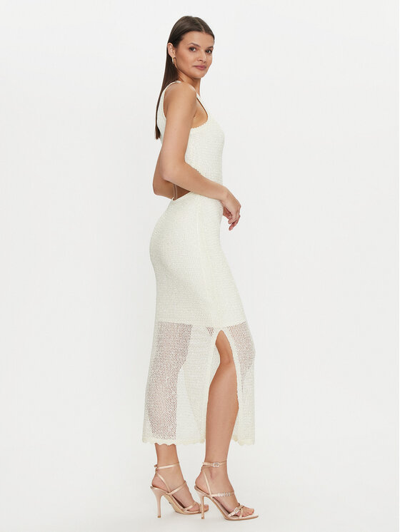 Guess Guess Rochie de vară W4YK50 Z37G0 Écru Regular Fit