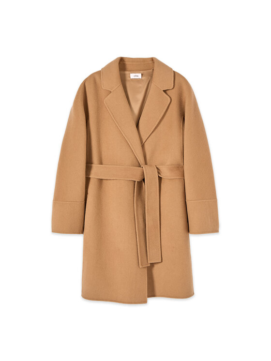 Oltre Oltre Cappotto invernale 0018J000175N012 Crema A-Line Fit