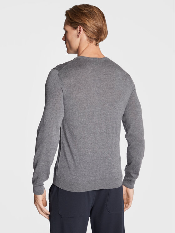 BOSS Boss Sweater Leno-P 50468239 Szürke Slim Fit