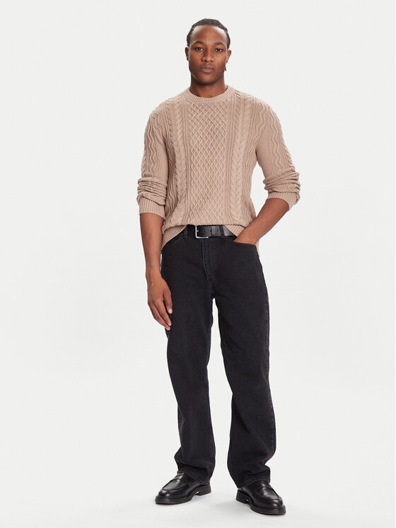 Tommy Jeans Tommy Jeans Пуловер DM0DM22101 Кафяв Regular Fit