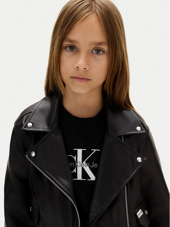 Calvin Klein Jeans Calvin Klein Jeans Яке от имитация на кожа IG0IG02982 D Черен Regular Fit
