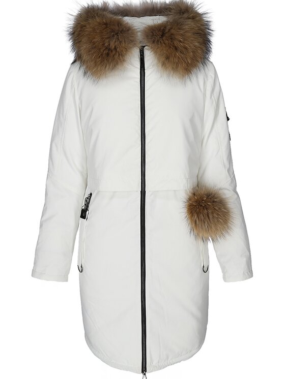 Perso Perso Prechodný kabát BLH919097F Biela Regular Fit