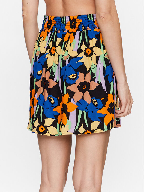 Roxy Roxy Spódnica mini Golden Poppy ERJWK03139 Kolorowy Regular Fit