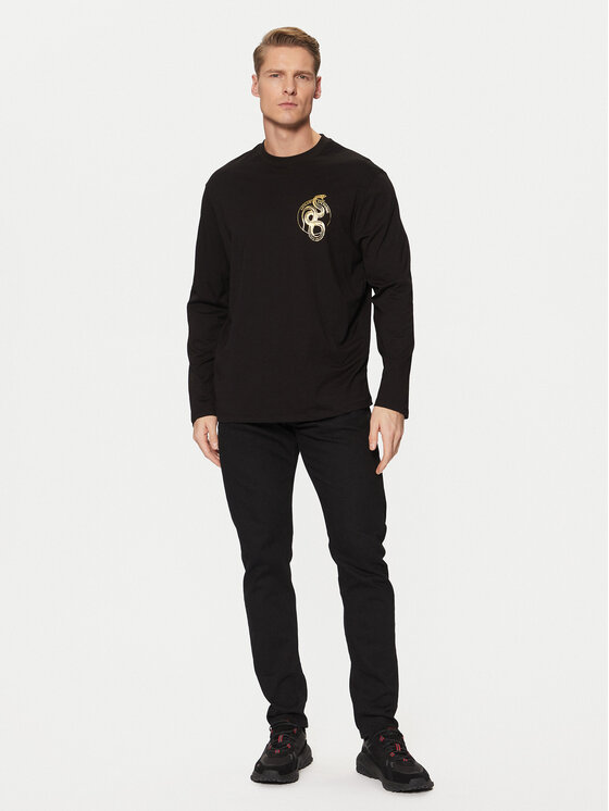 Armani Exchange Armani Exchange Pikkade varrukatega T-särk XM000214 AF10356 UC001 Must Regular Fit
