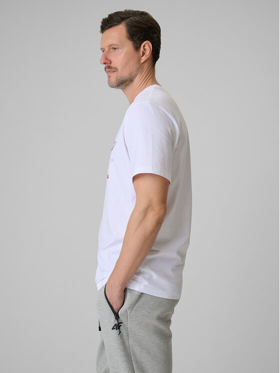 4F 4F T-Shirt COMMERCIAL 12 Biały Regular Fit