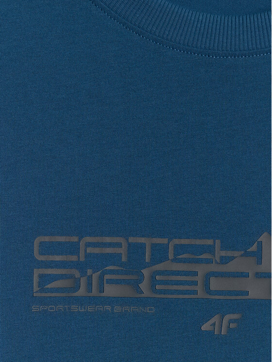 4F 4F T-Shirt TREKKING Turkusowy Regular Fit
