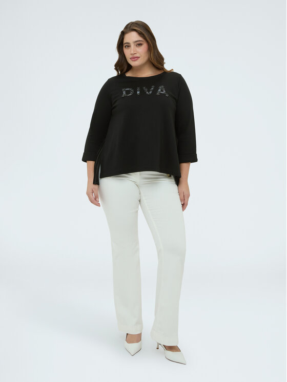 Fiorella Rubino Fiorella Rubino Bluza G853L008968N033 Czarny Regular Fit