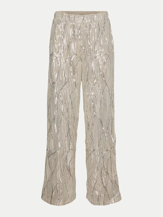 Vero Moda Vero Moda Riidest püksid Ellen 10319016 Beež Straight Fit