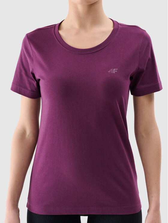 4F 4F T-Shirt NOS Fioletowy Regular Fit