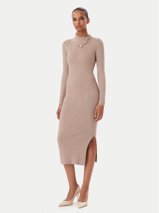 Guess Pletena obleka W6RK01 Z2YJ2 Bež Regular Fit