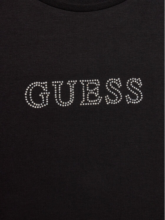 Guess Guess Tricou J4RI49 J1314 Negru Regular Fit