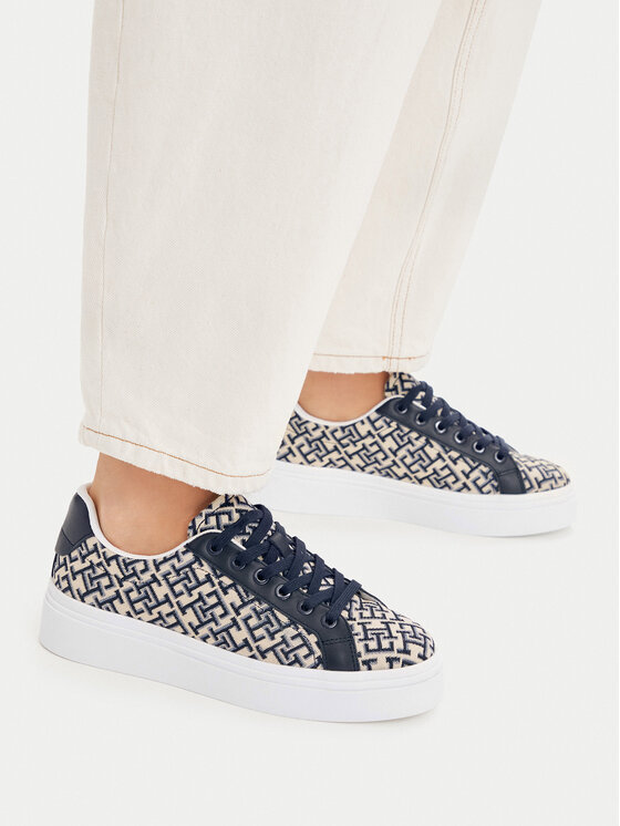 Tommy Hilfiger Tommy Hilfiger Αθλητικά Chic Platform Monogram FW0FW09398 Μπεζ