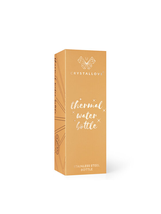 Crystallove Crystallove Butelka termiczna Butelka termiczna peach fuzz Pomarańczowy