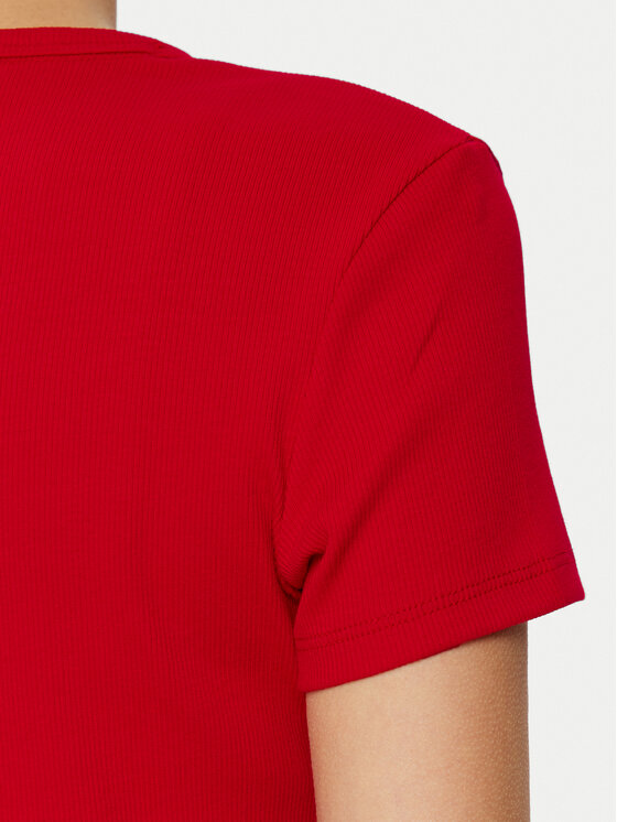 Tommy Jeans Tommy Jeans T-shirt Essential DW0DW17383 Crvena Slim Fit