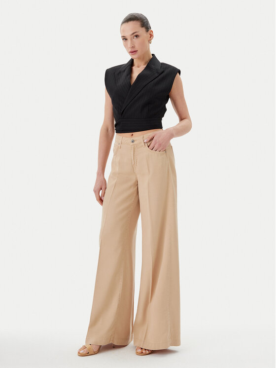 ViCOLO ViCOLO Farmer DD5043 Bézs Wide Leg